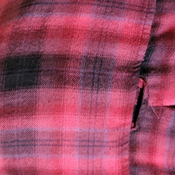 American Eagle Ahh-Mazingly Soft Boyfriend fit red plaid flannel button … - Picture 3 of 11